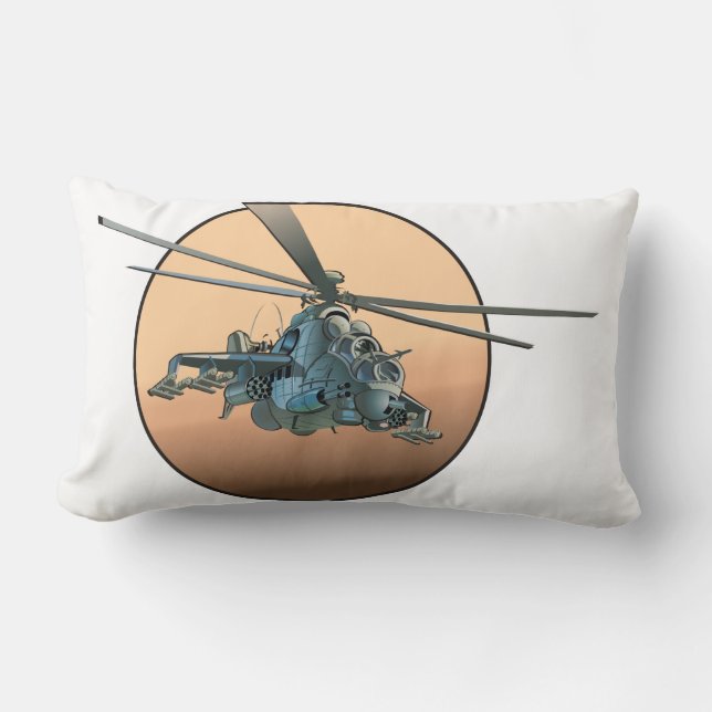 Cartoon helicopter lumbar cushion (Front)