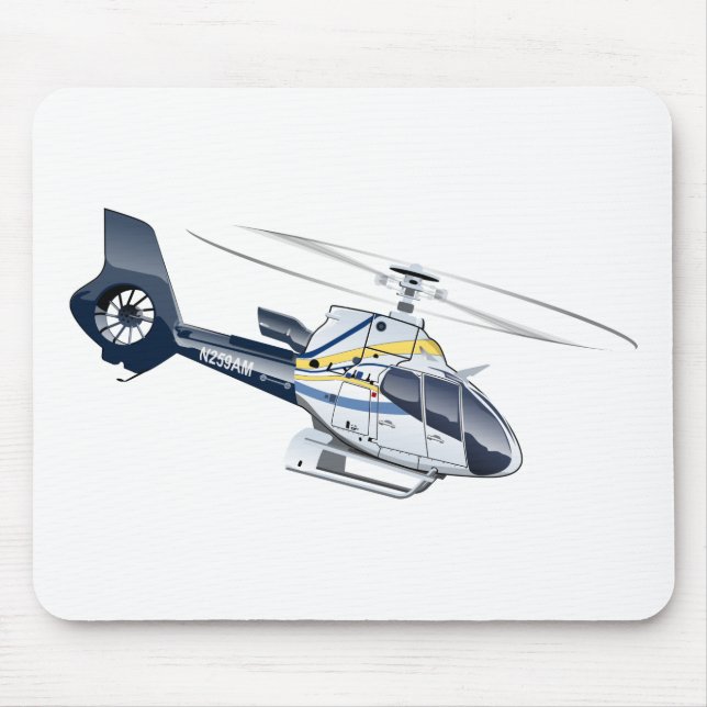 Cartoon Helicopter Mouse Pad (Front)