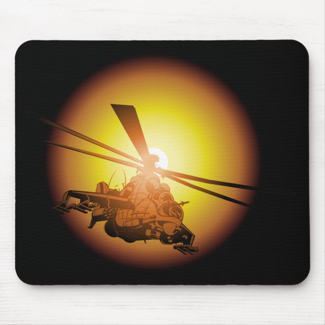 Cartoon Helicopter Mouse Pad (Front)