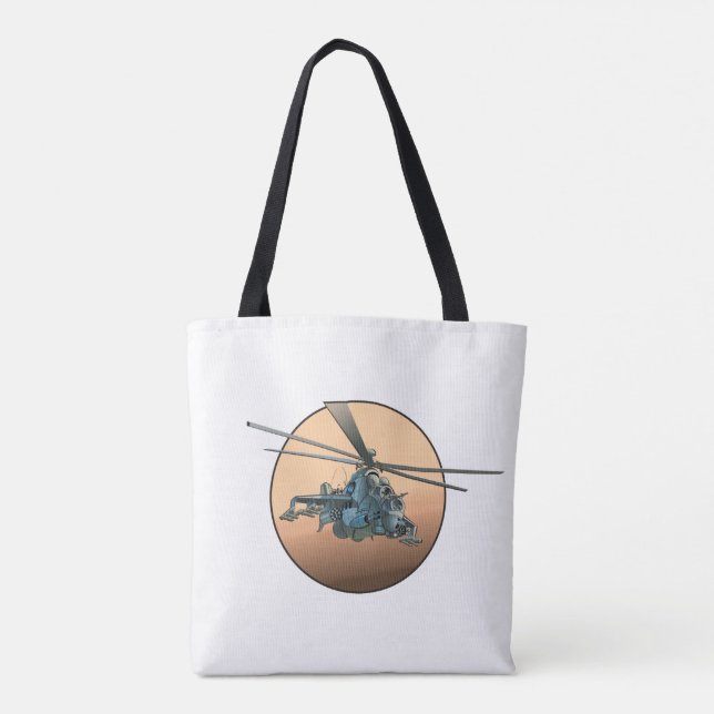 Cartoon helicopter tote bag (Back)