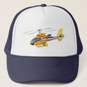 Cartoon Helicopter Trucker Hat