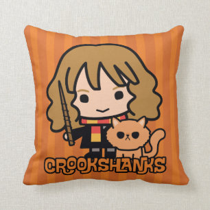 Cartoon Hermione and Crookshanks Cushion