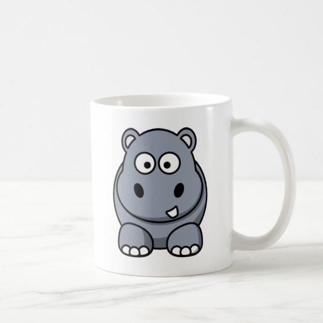 Cartoon Hippo Coffee Mug (Right)