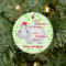 Cartoon Hippopotamus Christmas Ornament