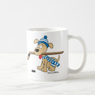 Cartoon Hockey Dog Coffee Mug