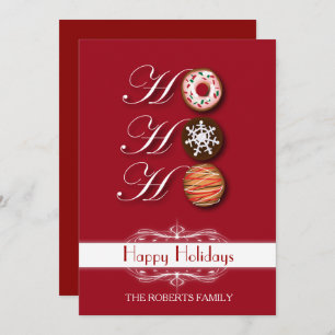 Cartoon HoHoHo Christmas Cookies Happy Holiday Invitation