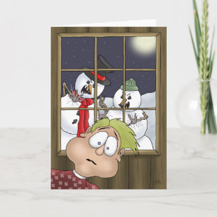 Cartoon Holiday Cards: Snow Zombies