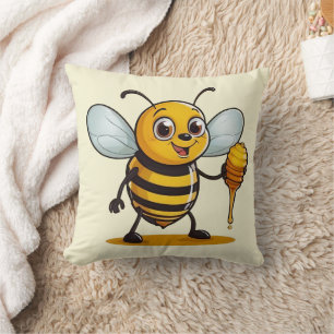 Cartoon Honey Bee Cushion