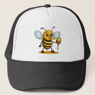 Cartoon Honey Bee Trucker Hat