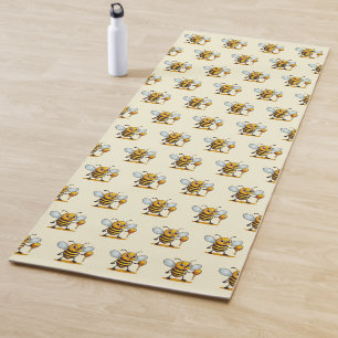 Cartoon Honey Bee Yoga Mat