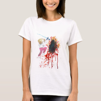 Cartoon horror monster girl fight Cockroach T-Shirt
