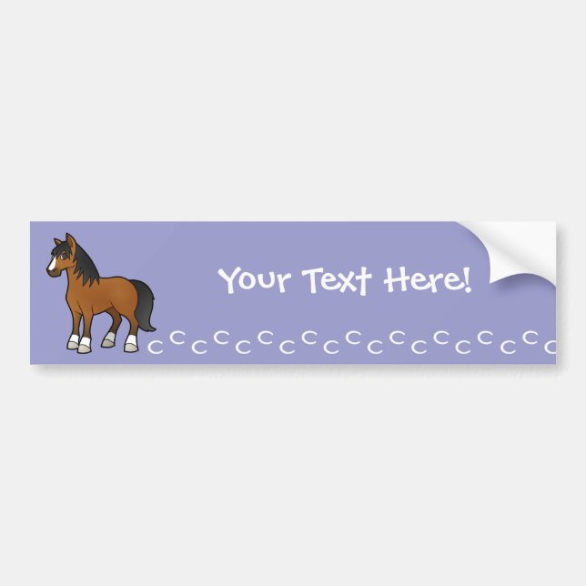 Cartoon Horse Bumper Sticker (Front)