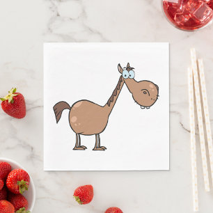 Cartoon Horse Paper Napkins