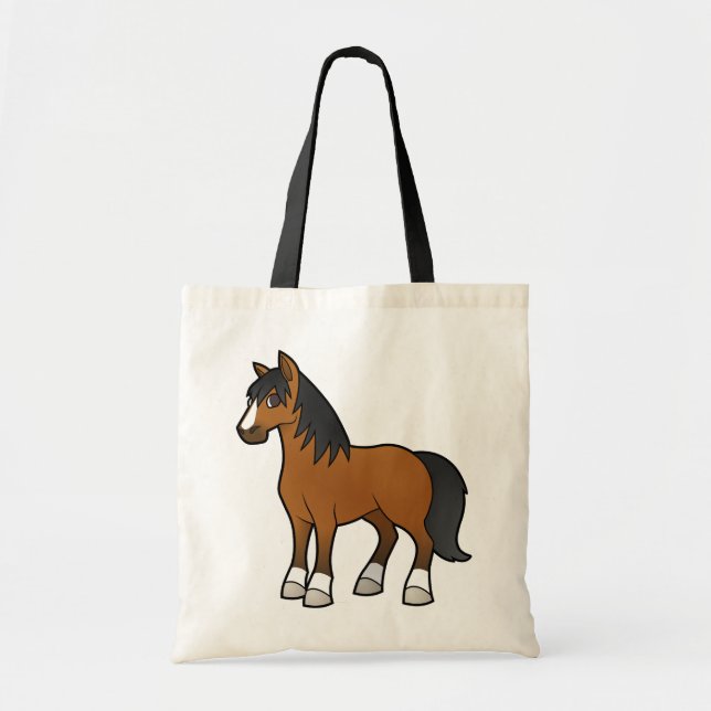 Cartoon Horse Tote Bag (Front)