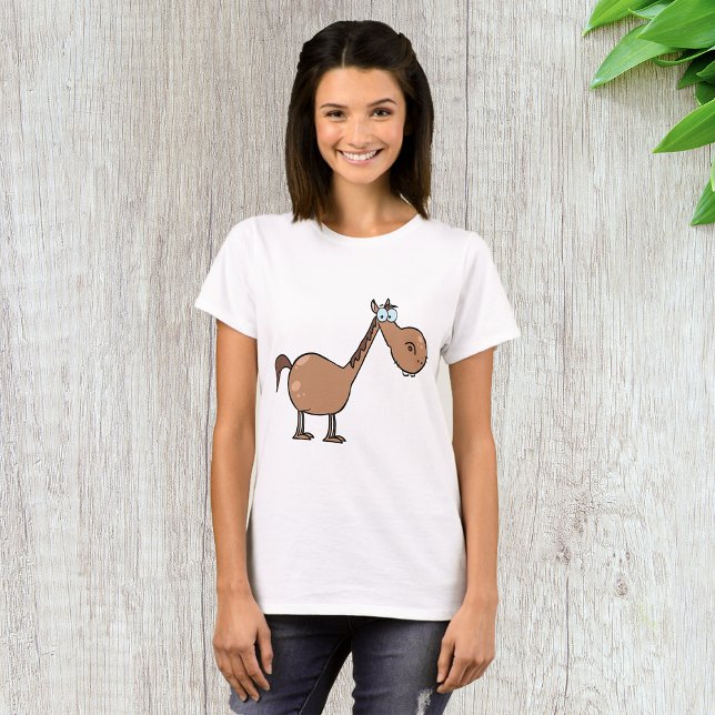 Cartoon Horse Womens T-Shirt (Creator Uploaded)