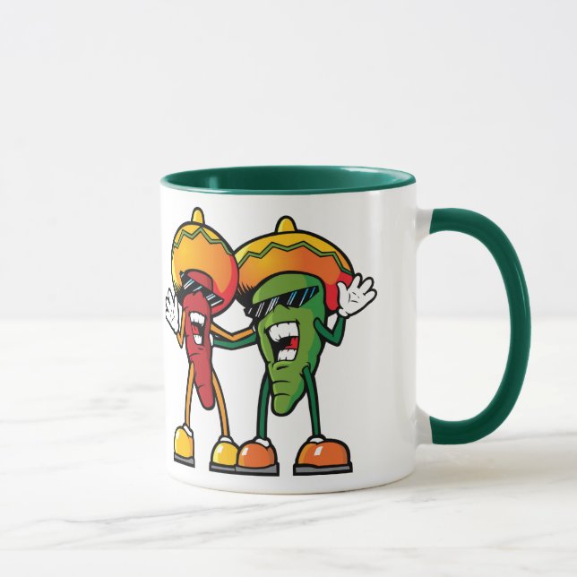 Cartoon hot peppers mug (Right)