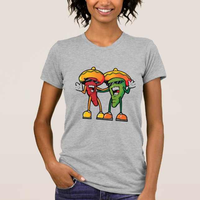 Cartoon hot peppers T-Shirt (Front)