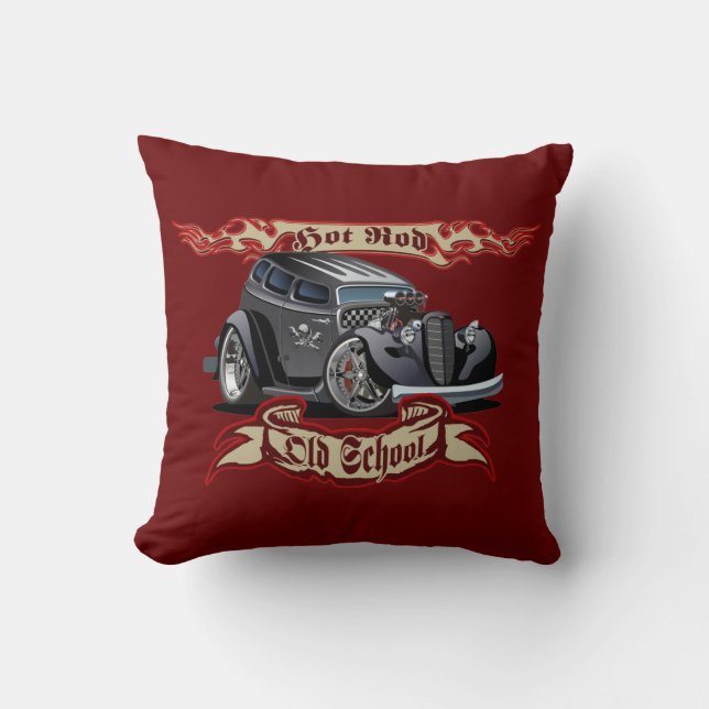 Cartoon hot rod cushion (Front)