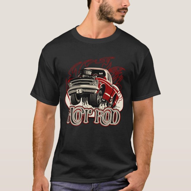 Cartoon hot rod T-Shirt (Front)