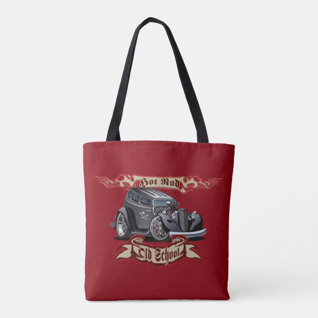 Cartoon hot rod tote bag (Back)