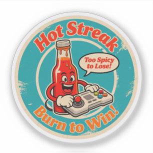 Cartoon Hot Sauce Bottle with Controller Gamer 