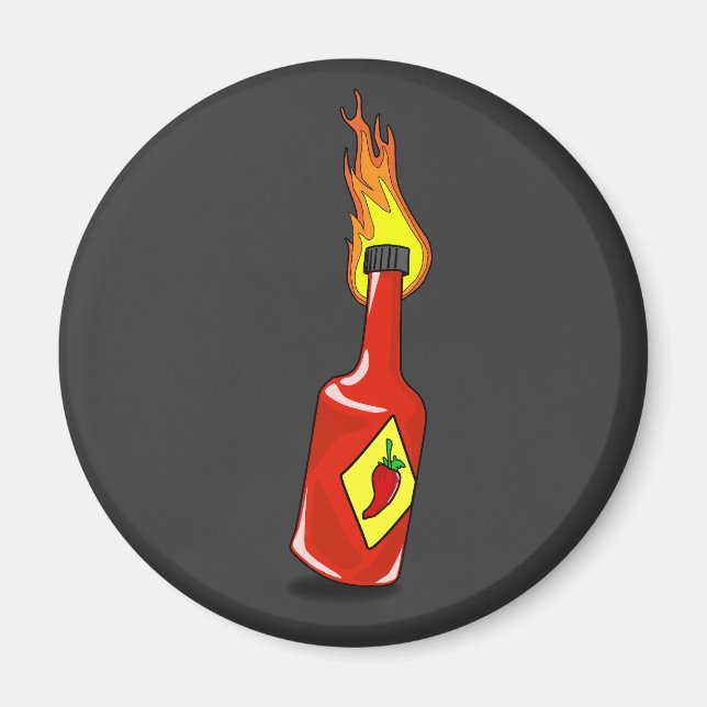 Cartoon Hot Sauce Magnet (Front)