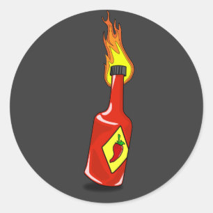 Cartoon Hot Sauce Sticker