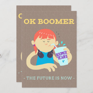 Cartoon Humor Funny Cartoon Boomer Meme Art Invitation