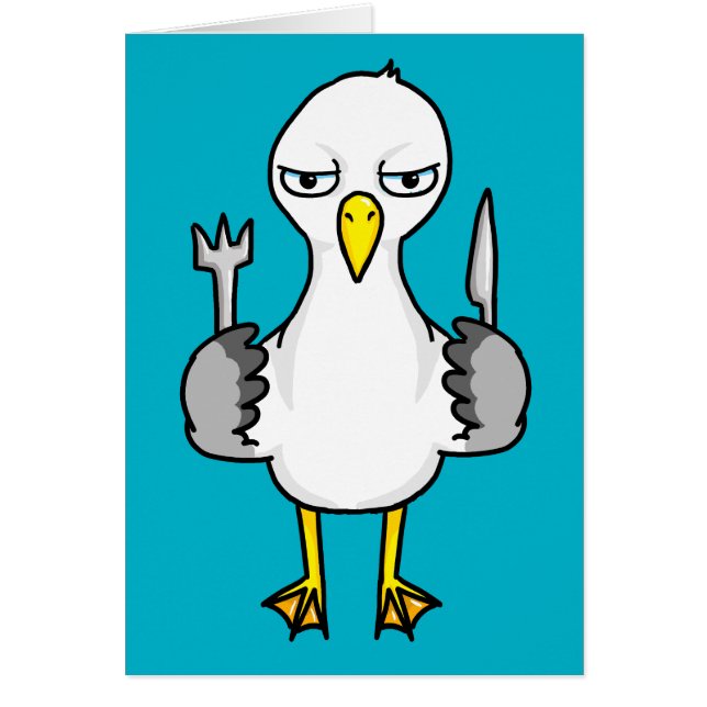 Cartoon Hungry Seagull (Front)