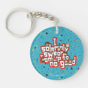 Cartoon "I solemnly swear" Graphic Key Ring