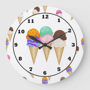 Cartoon Ice Cream wall clock