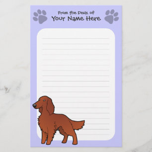 Cartoon Irish / English / Gordon / R&W Setter Stationery