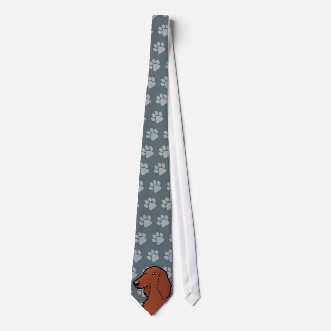 Cartoon Irish / English / Gordon / R&W Setter Tie (Front)
