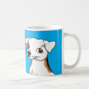 Cartoon Jack Russell with one patch Coffee Mug