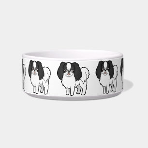 Cartoon Japanese Chin / Phalene Bowl