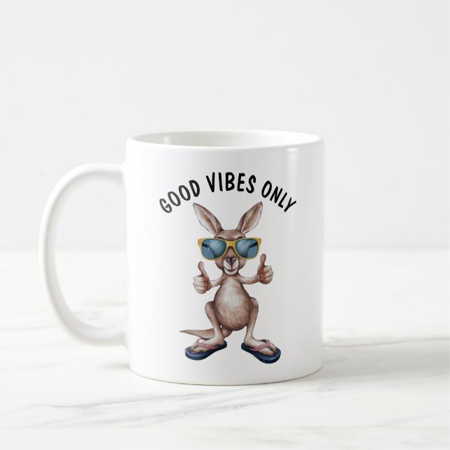 Cartoon Kangaroo Coffee Mug (Left)
