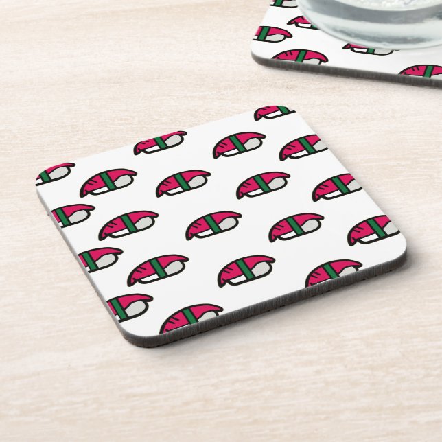 Cartoon Kawaii Sushi, Fish Rice & Seaweed Coaster (Left Side)