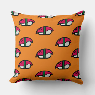 Cartoon Kawaii Sushi, Fish Rice & Seaweed Cushion