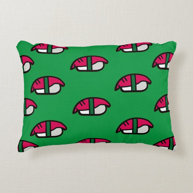 Cartoon Kawaii Sushi, Fish Rice & Seaweed Decorative Cushion (Front)
