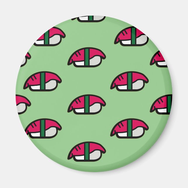 Cartoon Kawaii Sushi, Fish Rice & Seaweed Magnet (Front)