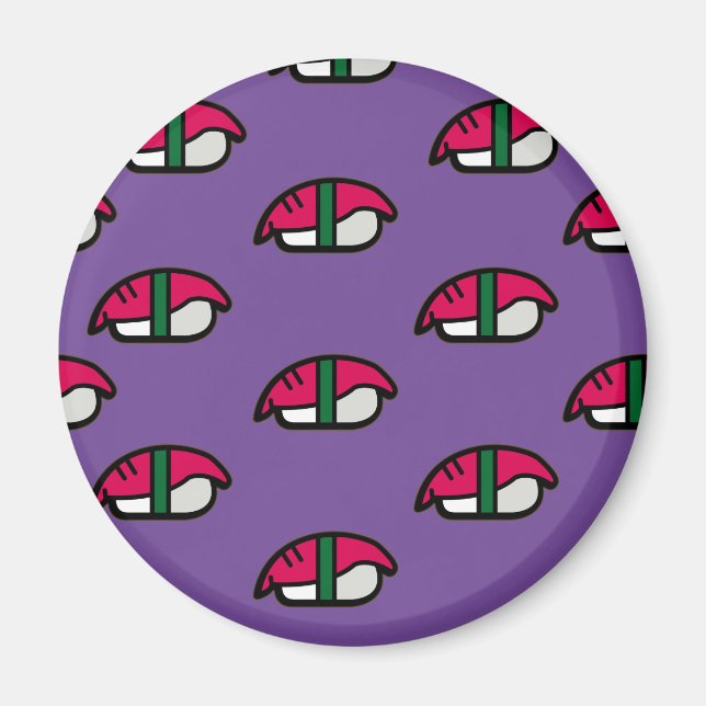 Cartoon Kawaii Sushi, Fish Rice & Seaweed Magnet (Front)