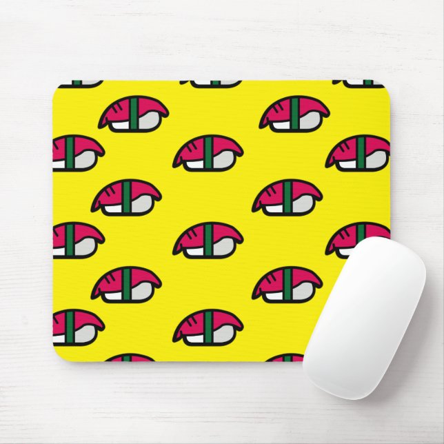 Cartoon Kawaii Sushi, Fish Rice & Seaweed Mouse Pad (With Mouse)