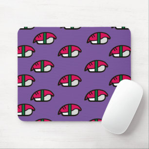 Cartoon Kawaii Sushi, Fish Rice & Seaweed Mouse Pad