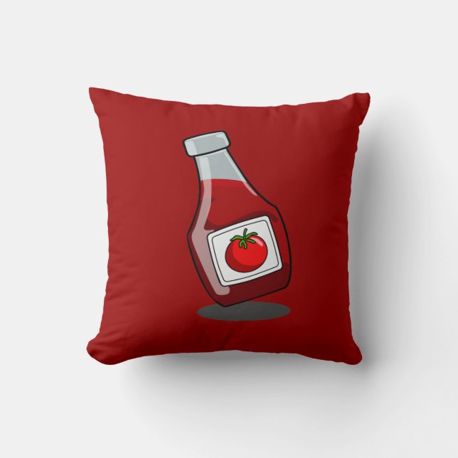 Cartoon Ketchup Bottle Cushion (Front)