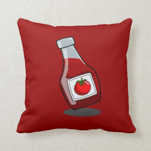Cartoon Ketchup Bottle Cushion