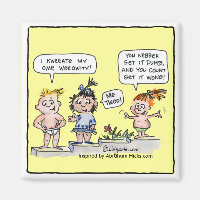 Cartoon Kids I Create My Own Reality Magnet