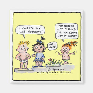 Cartoon Kids I Create My Own Reality Magnet