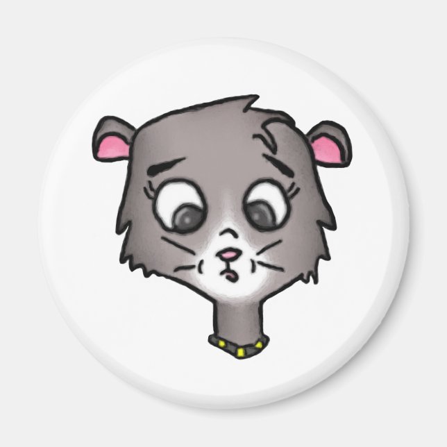 Cartoon Kitten Magnet (Front)