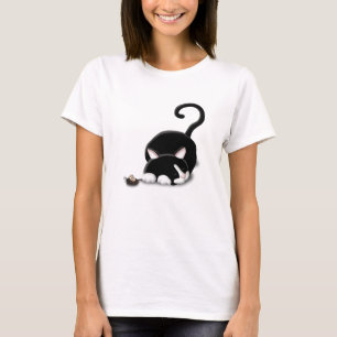 Cartoon Kitty with toy mouse T-Shirt
