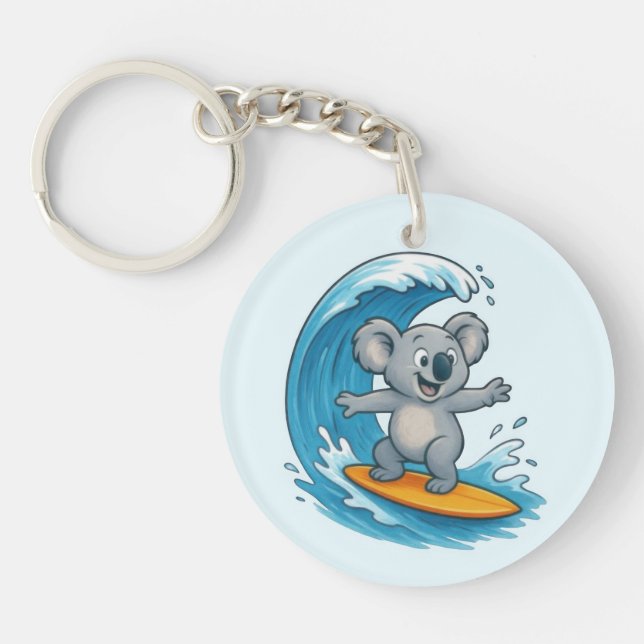 Cartoon Koala Bear Key Ring (Front)